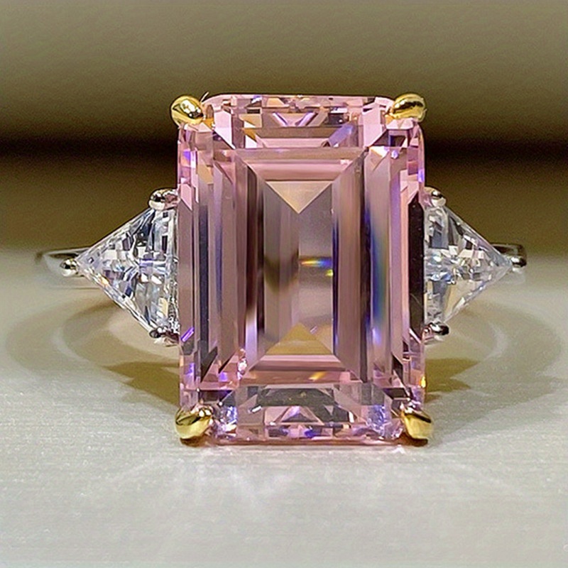Yellow Cubic Zirconia Ring for Women