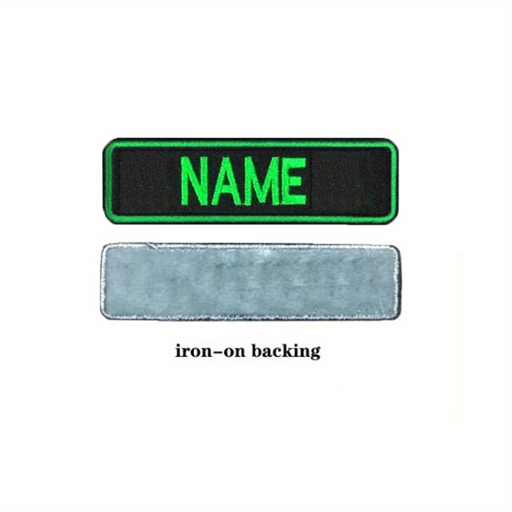 Custom Iron-On Embroidered Name Patch
