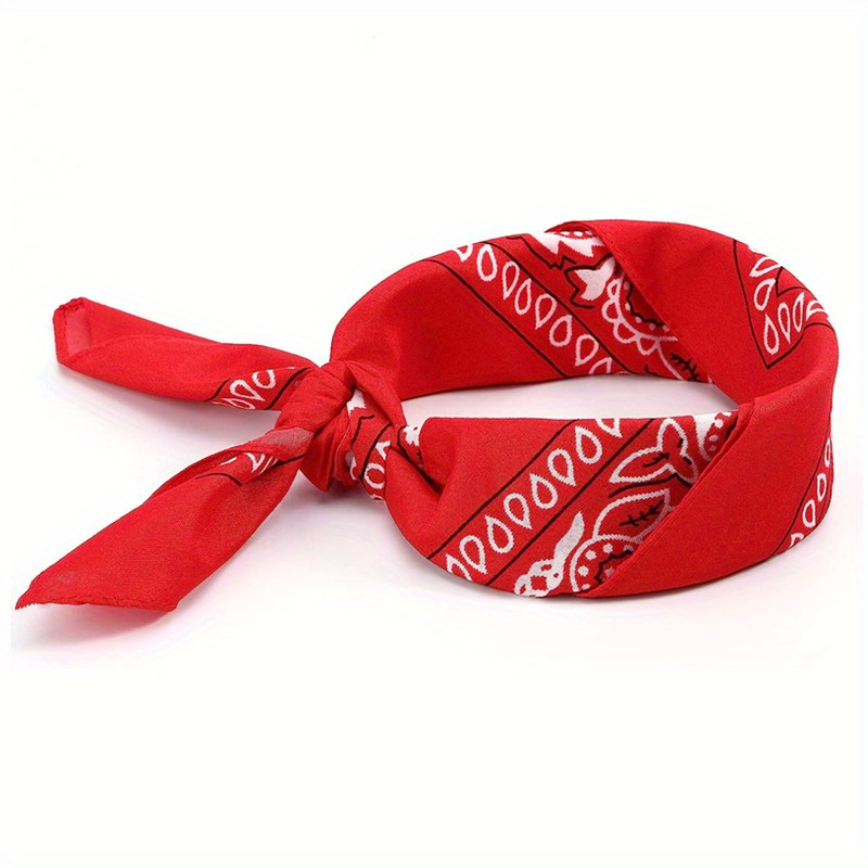 2pcs21 Inch Red Bandana Party Bandanas Men Multi Function Polyester Square  Scarf, Discounts Everyone