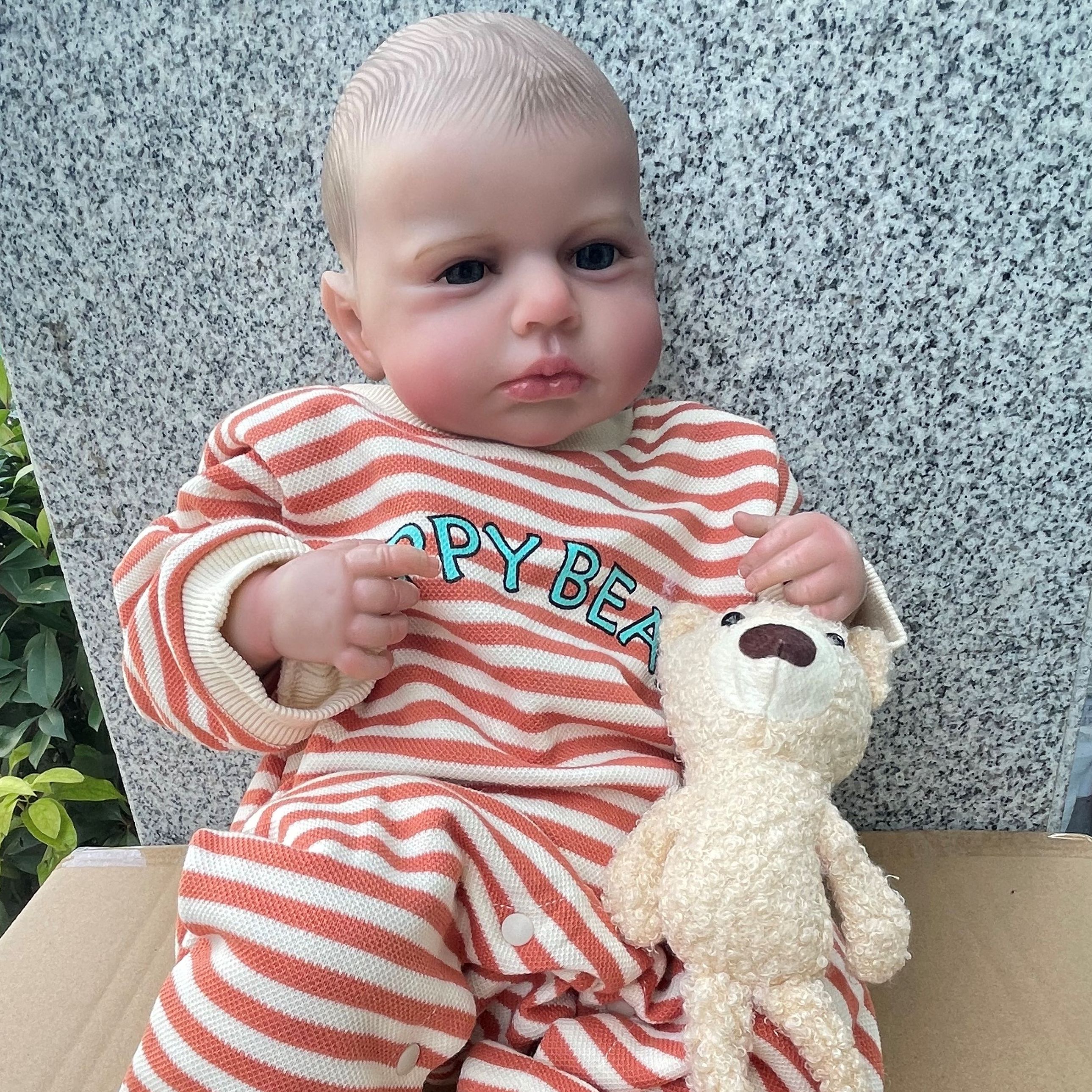  Pinky Reborn 50cm Reborn Baby Doll 20inch Newborn Toddler Real  Soft Touch Ma with Hand-Drawing Hair Handmade Doll : Toys & Games