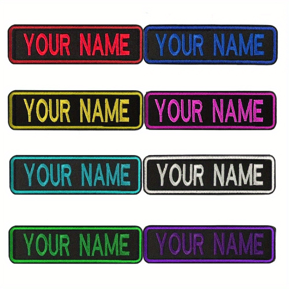 custom name patch embroidered name tag dog patches hats dogs - {region ...