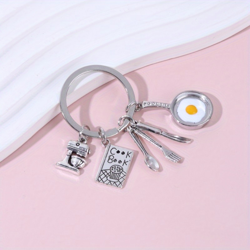 60pcs Plain Keychain DIY Customizable Key Ring Purse Handbag, Tote Bag Car Charm Phone Pendant, Gift for Mother's Day Children's Day,Temu