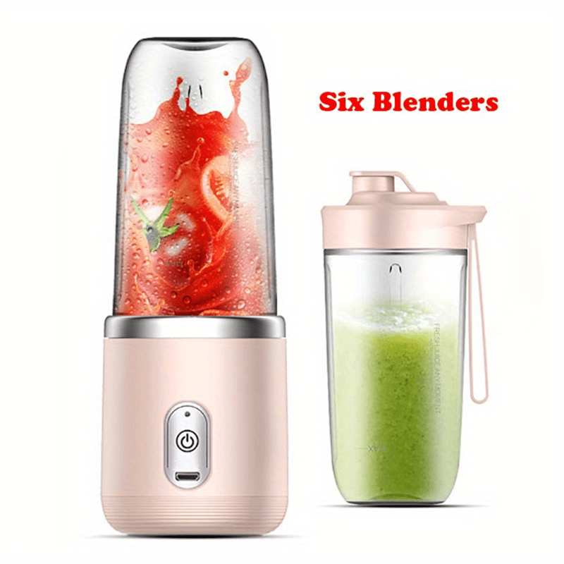 Portable Blender, Electric Mini Blender For Shakes and Smoothies, Personal  Handheld Blender USB Rechargeable, Fresh Juice Blender With 10 Blades, 370  ML/13 OZ Fruit Veggie Juicer Cup For Sports, Travel, Home, Office