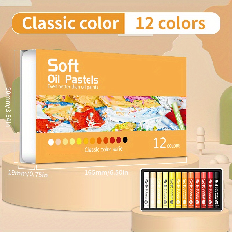 Soft Oil Pastels Set, 25 Colors Washable Round Non Toxic Drawing Pastels  Art Crayons Professional Painting Doodling Pastel Sticks for Beginners,  Kids