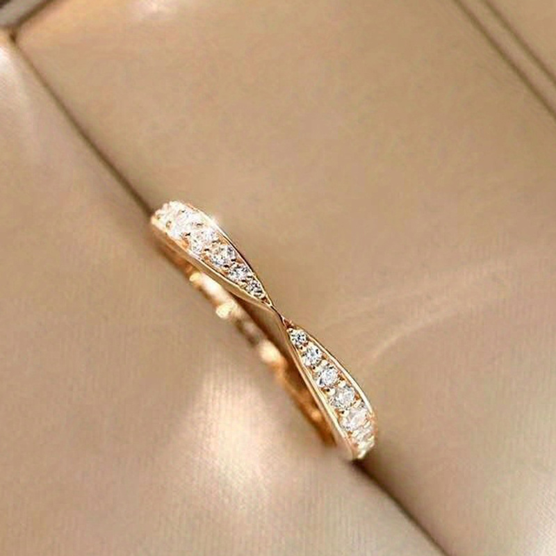 Exquisite Simple Bar Setting Synthetic Zirconia Thin Rings For Women Engasynthetic Gemstoneent Wedding Ring Jewelry