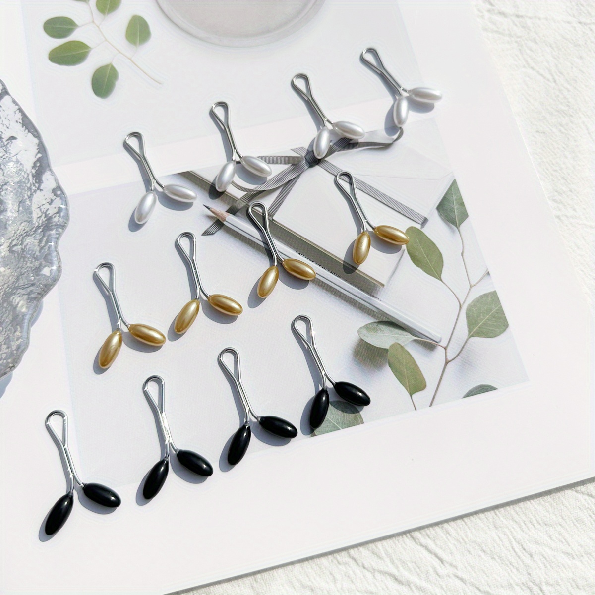 E-shop 12er-Set Kombination aus Muslimischen Schal-Schnallen und -Clips