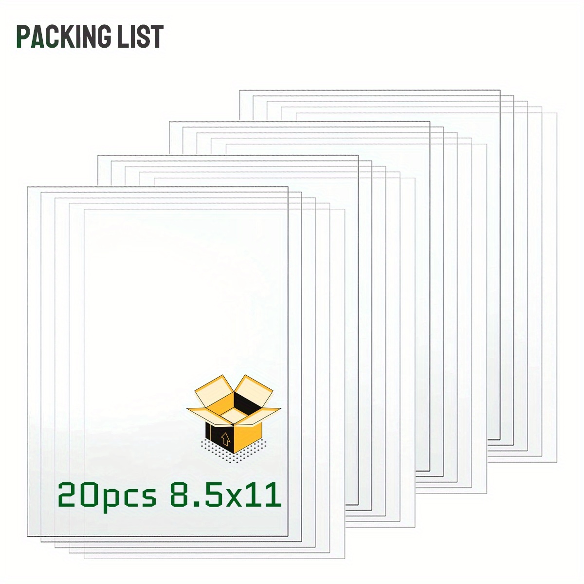PEACNNG 5 Pack Clear Plastic Sheets, Clear Plexiglass Plastic