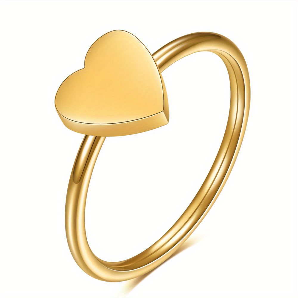 Titanium Steel Love Ring Glossy Couple Ring