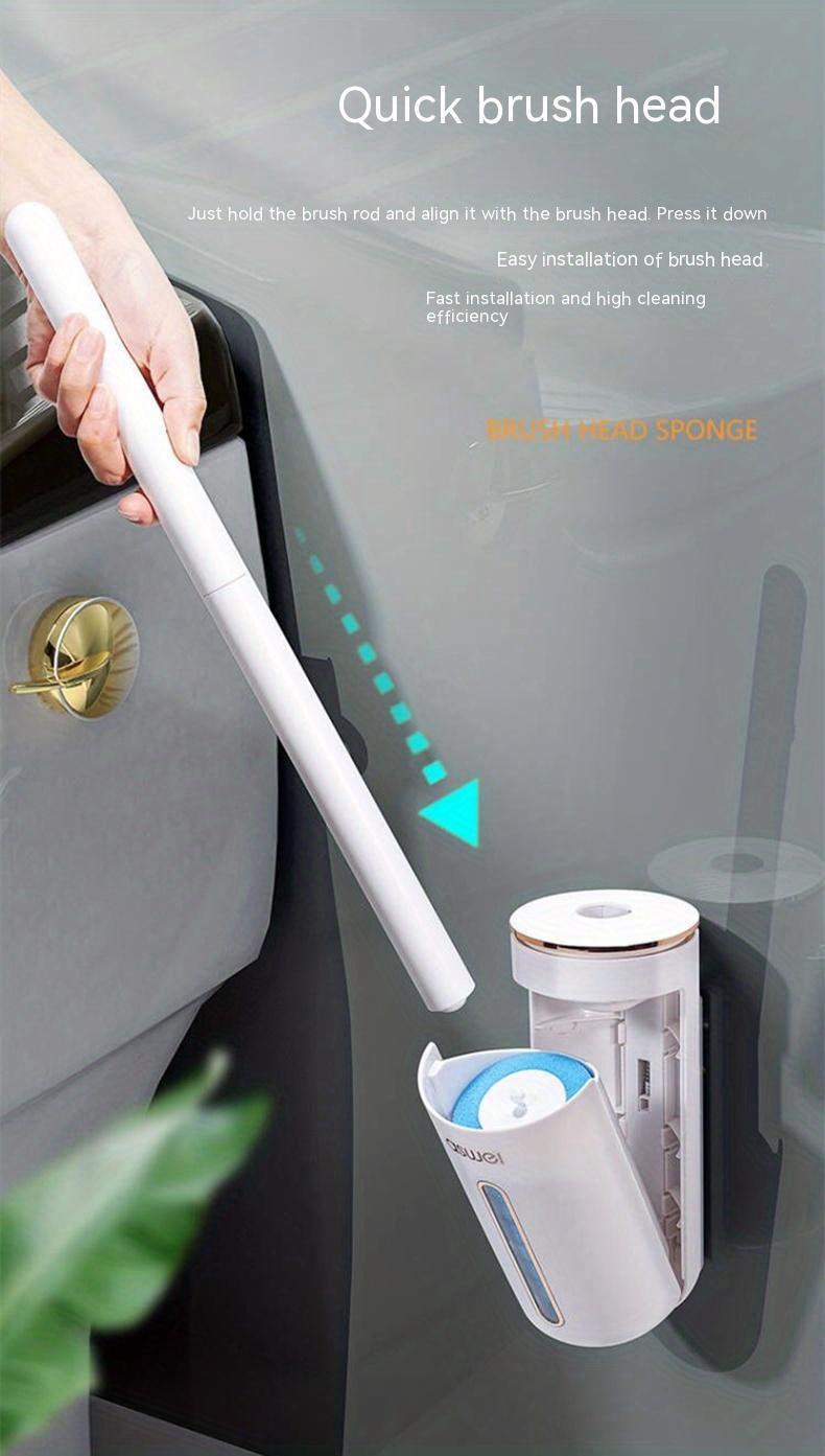 Toiletwand Disposable Toilet Cleaning Kit, Toilet Brush, Toilet And Bathroom  Cleaning System With Storage Caddy And 8 Fragrant Refill Heads, Bathroom  Tools - Temu