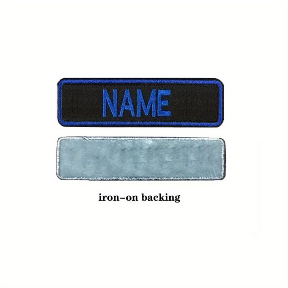 TEMU 1pc Custom Iron On Embroidered Name Patch, Personalized Name Tag Patch For Tactical Vest For Men