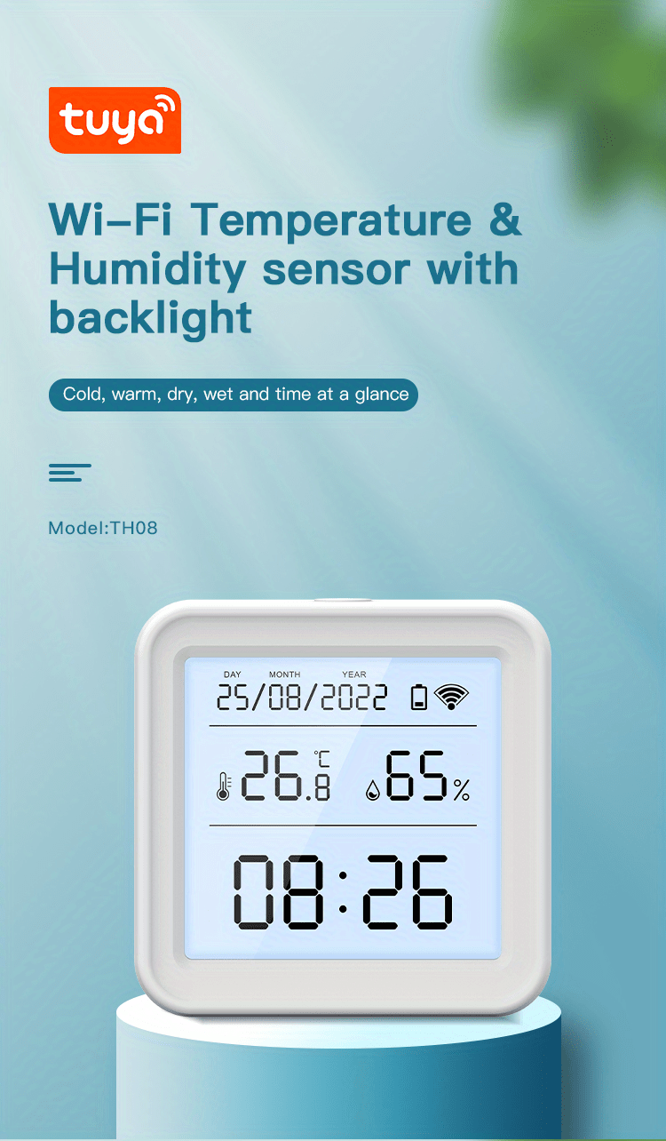Termómetro inalámbrico Higrómetro Wifi Sensor de temperatura de