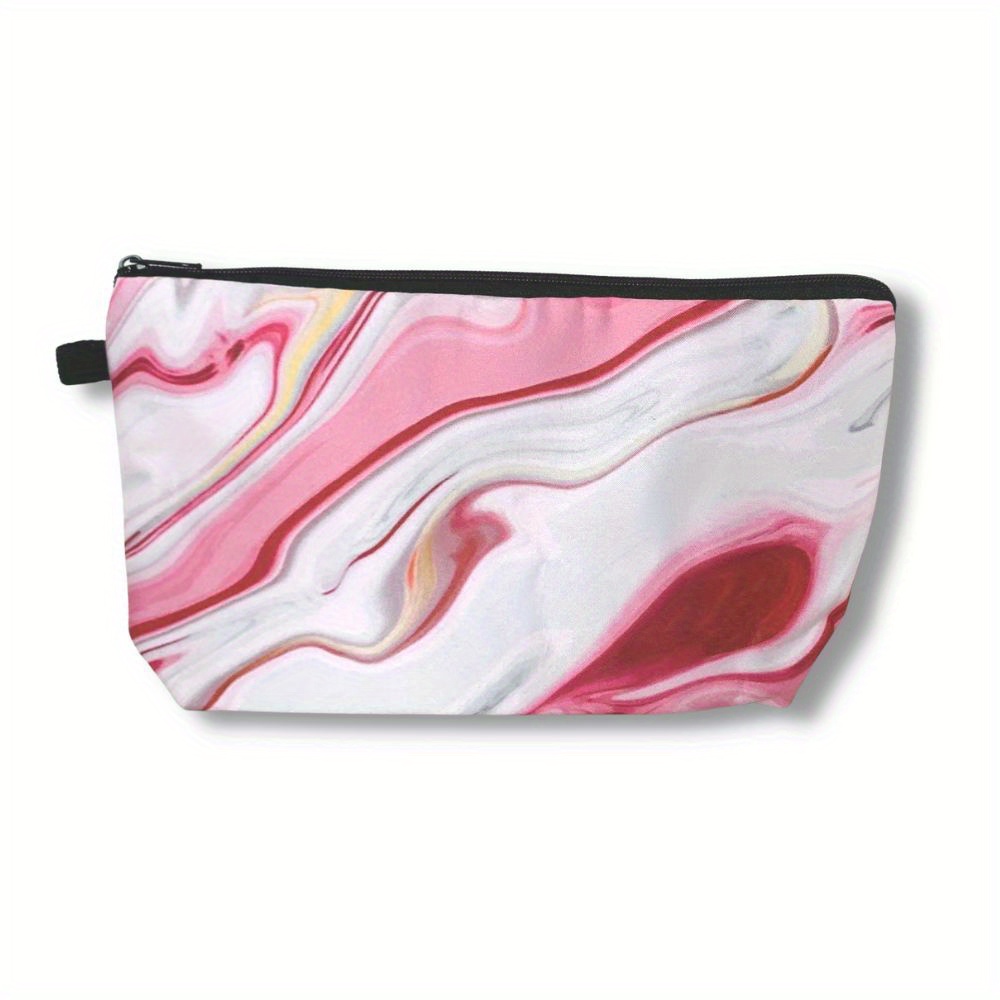 Pink Marble Makeup Bag