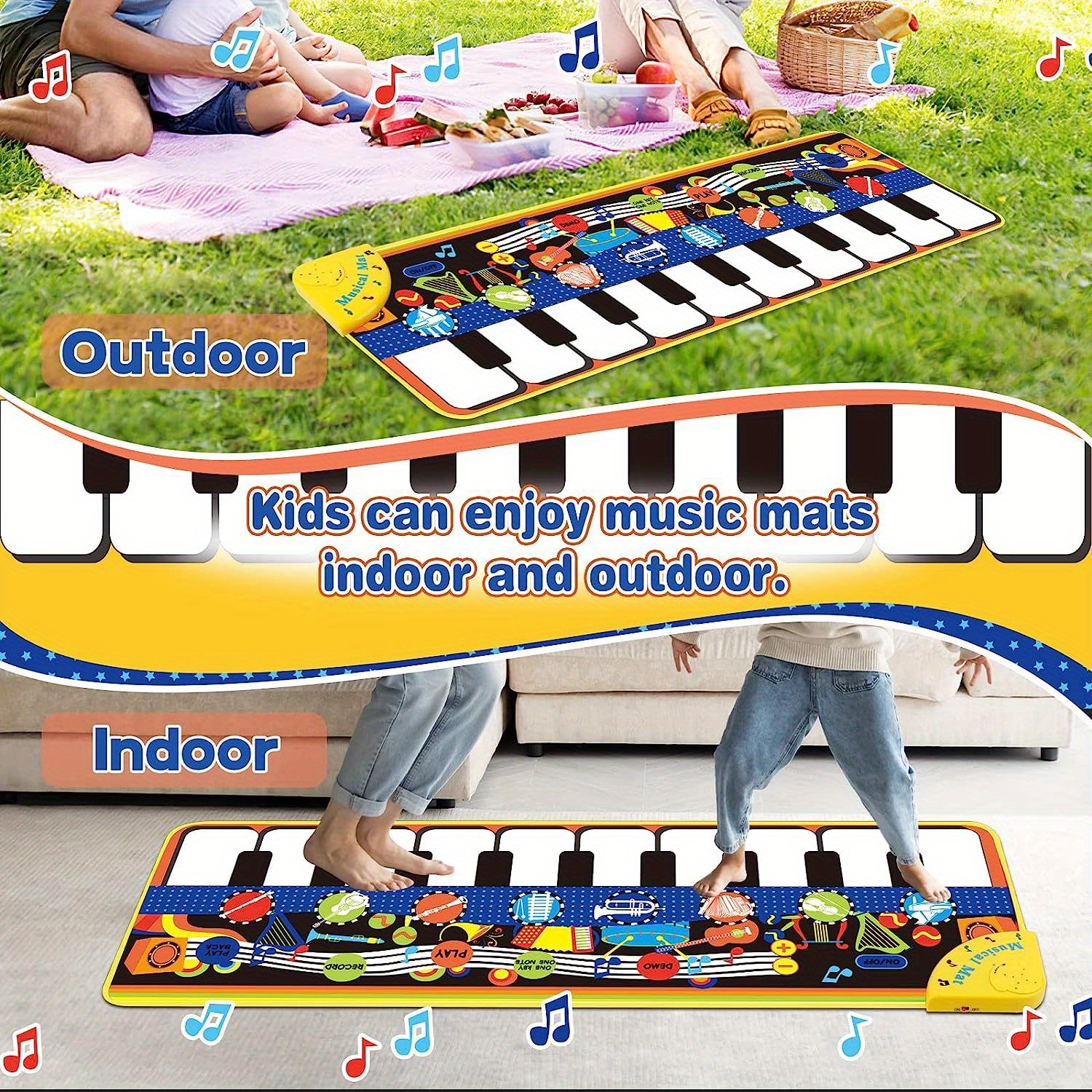 Introducing The Fun And Educational Floor Piano Mat - Temu