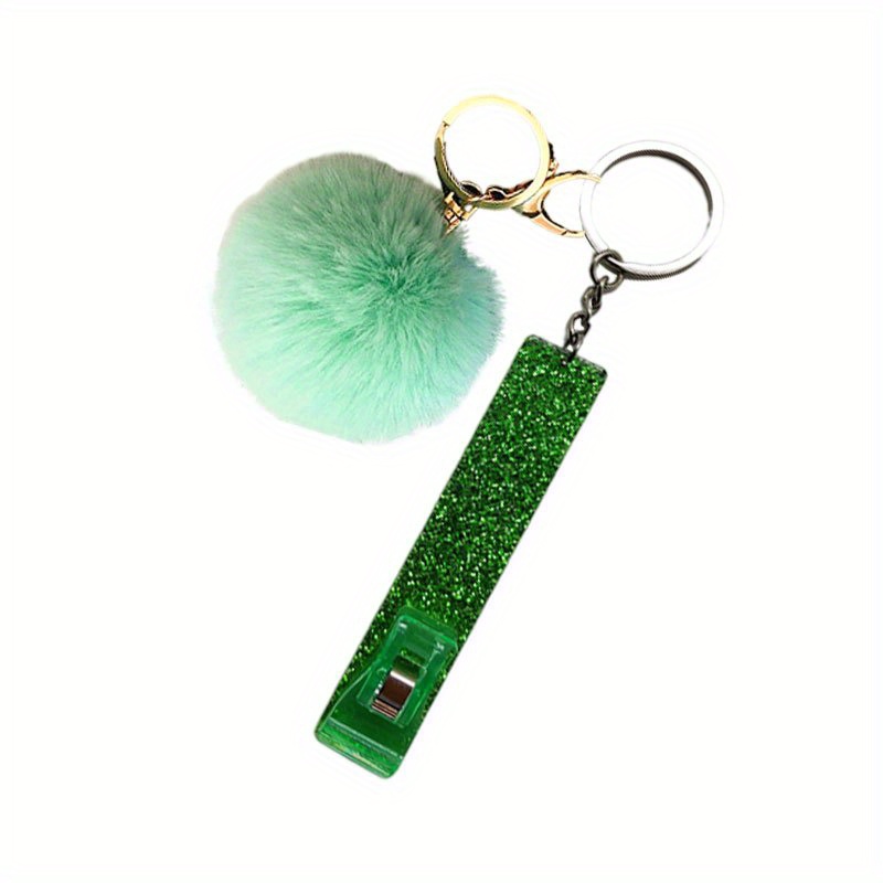 Pom Pom Decor Keychain, Cute Plush Ball Card Grabber Clip For Long Nails  Great Gift For Mom Girlfriend - Temu Latvia