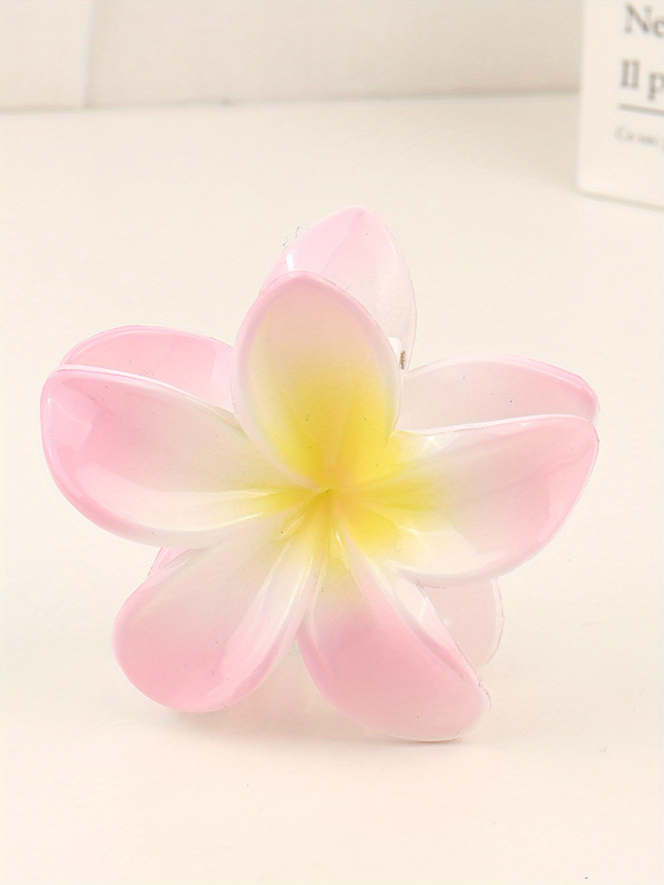 Glossy Plumeria Flower Hair Clip Colorful Flower Hair Clip - Temu Australia