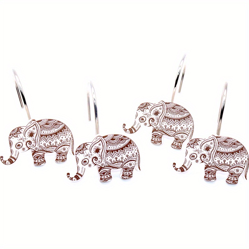 Elephant Shower Curtain Hooks Plastic Resin Material Anti - Temu Canada