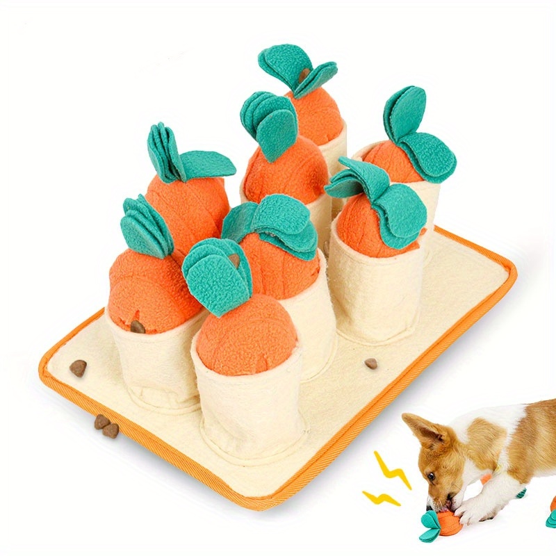 Dog Snuffle Mat Carrot Interactive Toy Pet Sniffing Feeding Smell
