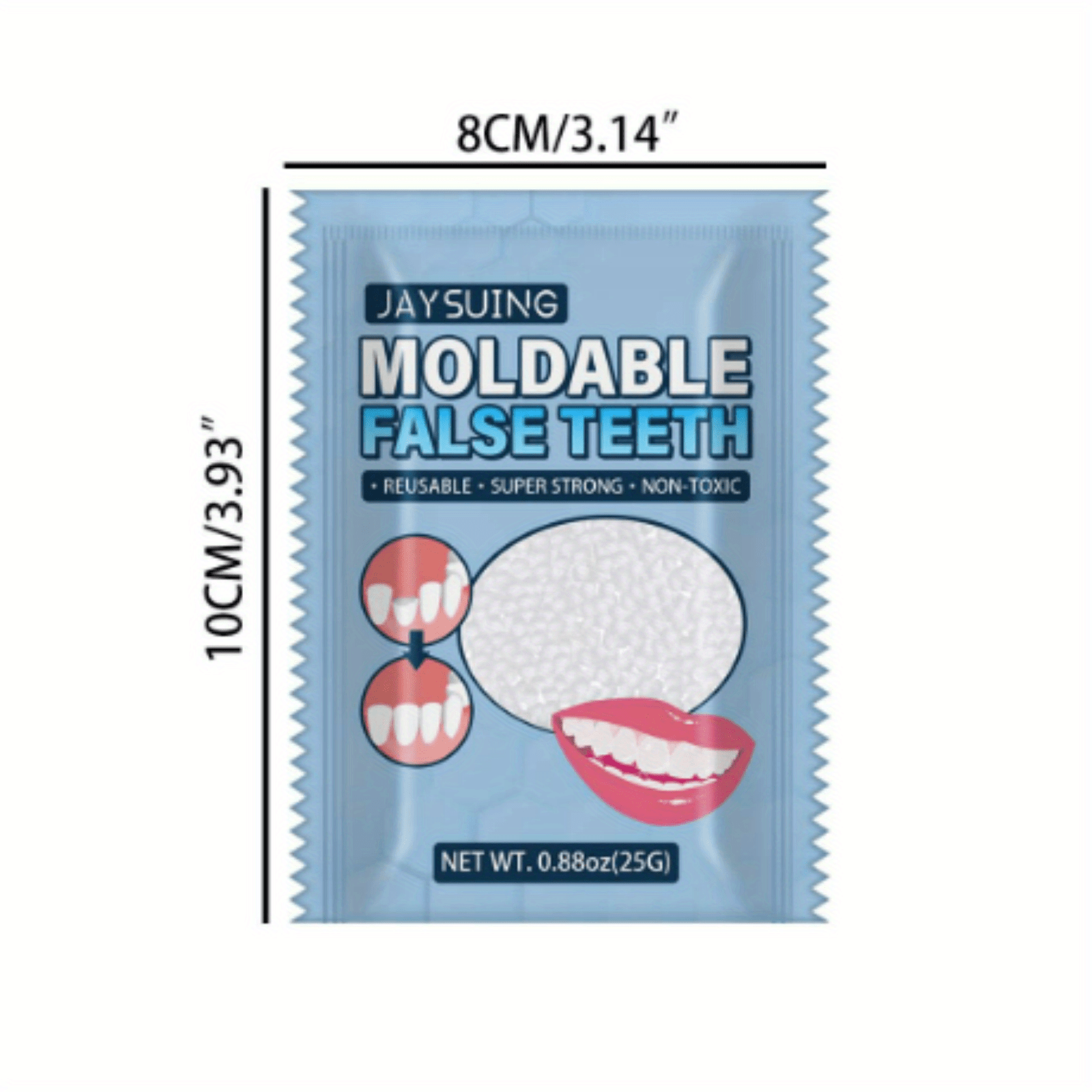 Dientes postizos moldeables, rellenos temporales, pegamento dental,  agujeros de relleno