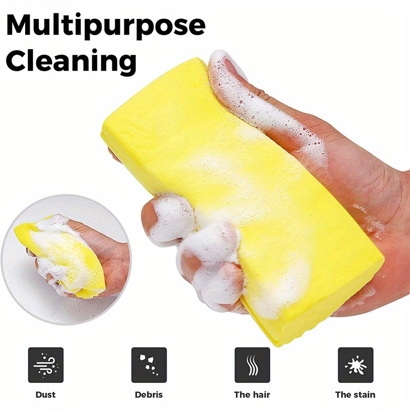 Damp Dusting Sponge Duster, Grey Dust Cleaning Sponge, Reusable Household Cleaning Sponge Tool for Blinds, Glass, Baseboards, Vents, Railings