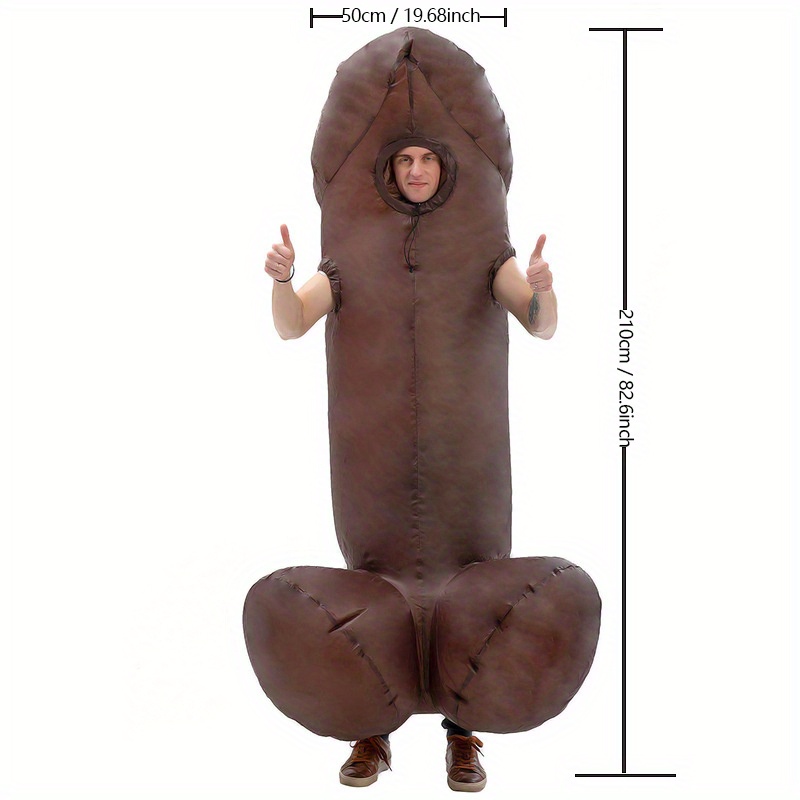 Costume Carnevale COSTUME DA PENE GONFIABILE O WILLY, SCHERZOSI, COSTUMI  MODERNI