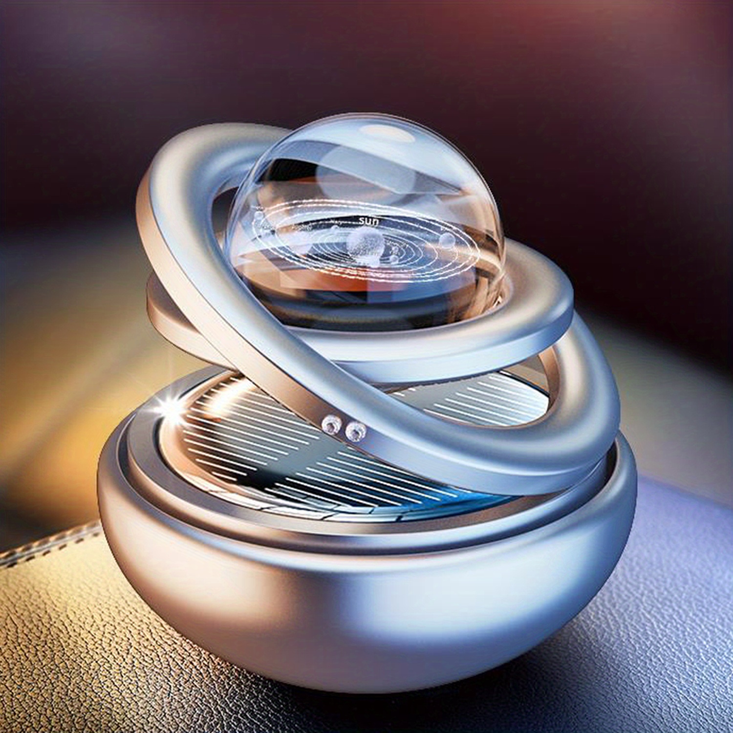 Auto Solar Auto Rotating Fragrance Solid Perfume Automobile - Temu