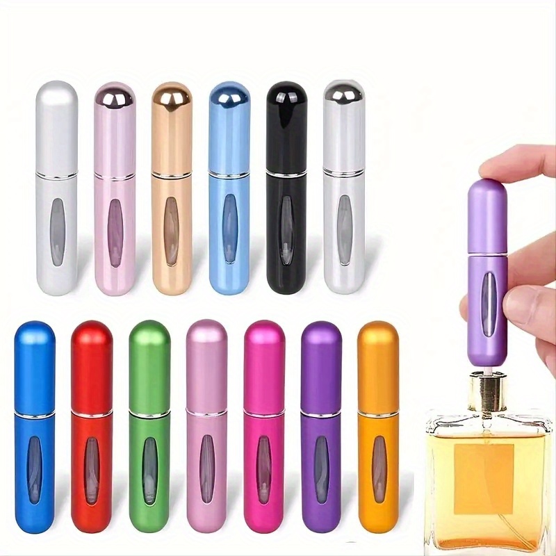 Portable Mini Refillable Perfume Atomizer Bottle Spray, Scent Pump Case for  Travel 4 Pcs Pack of 5ml