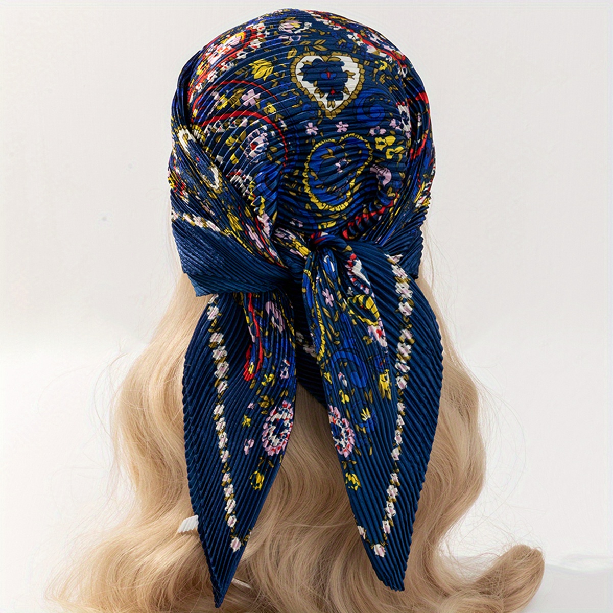 Classic Print Square Scarf Bandana Boho Satin Neckerchief Shawl Imitation  Silk Head Wrap Hair Accessories - Temu Germany