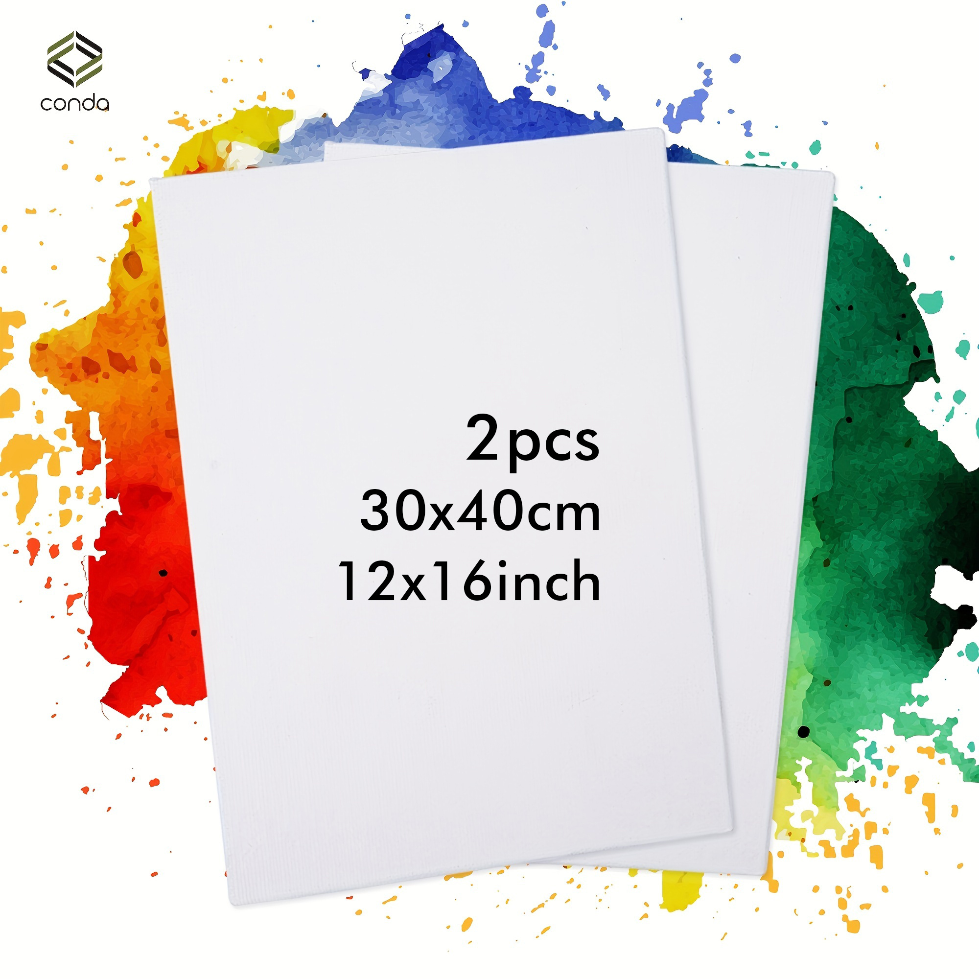 conda Canvases for Painting 12 x 12 inch, 14 Pack, Blank White Canvas  Boards, Primed, 100% Cotton, Quality Acid Free Artist Canvas Panels for  Painting