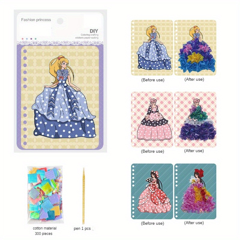 Princess Fairy Poking Painting Kit Dress Up Painting For - Temu