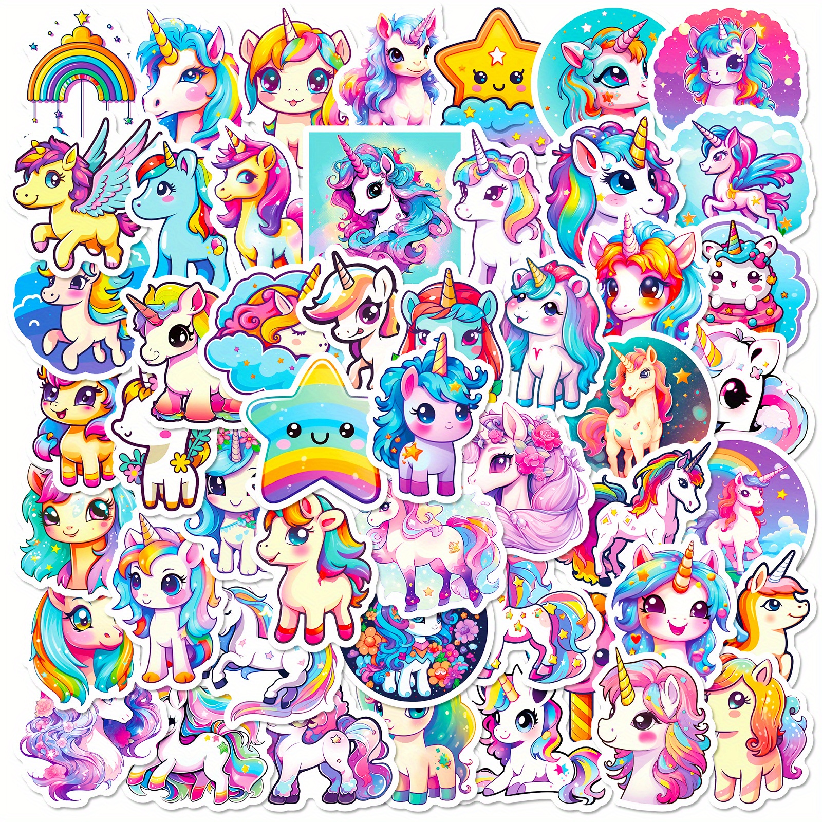 50pcs Cute Animal Stickers, Suitable For Luggage, Guitar, Skateboard, Phone And Computer Decals