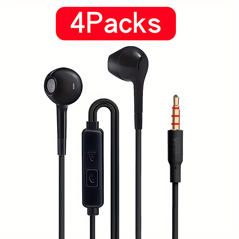 In ear Earplugs Heavy Bass Classic Universal Mobile Phone Computer Intelligent 3.5mm Wired With Microphone Music Headphones