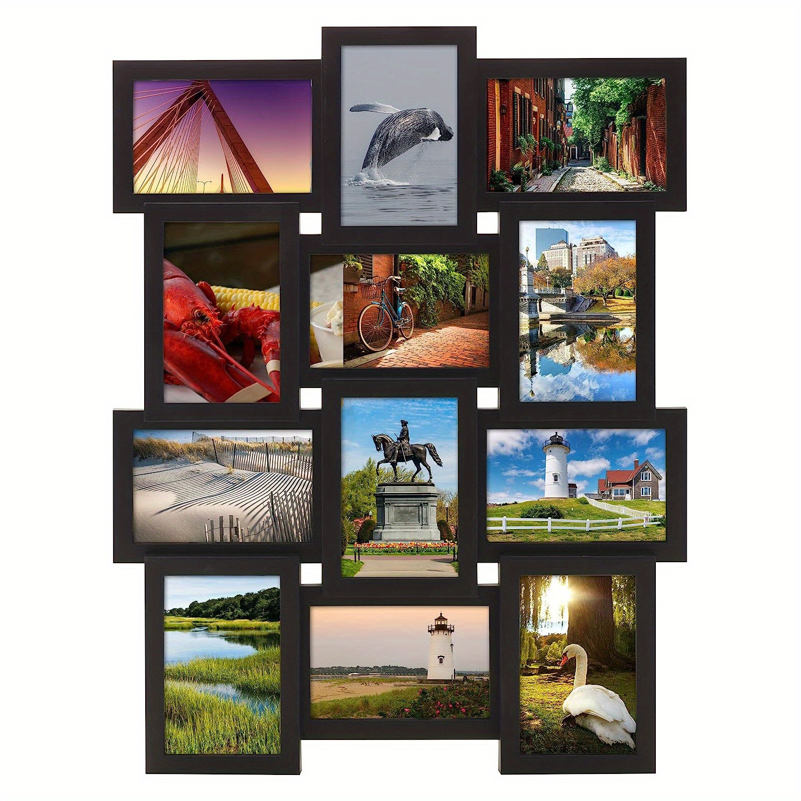 4-opening Matted Collage Frame, Displays Four 4x6 Pictures, Black, 4 Count  - Temu