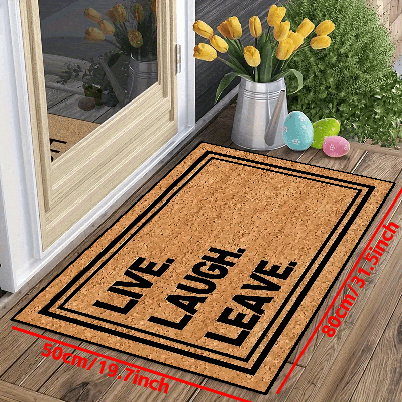 Funny Welcome Doormats Indoor Entrance Mat Live Laugh Leave