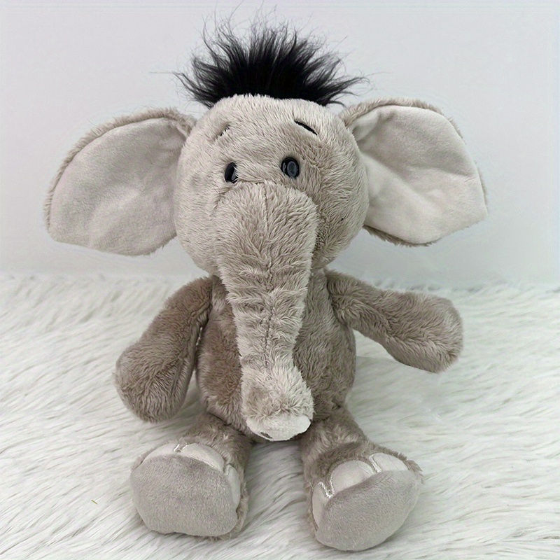 large long nose elephant gray soft plush sleep baby pillow