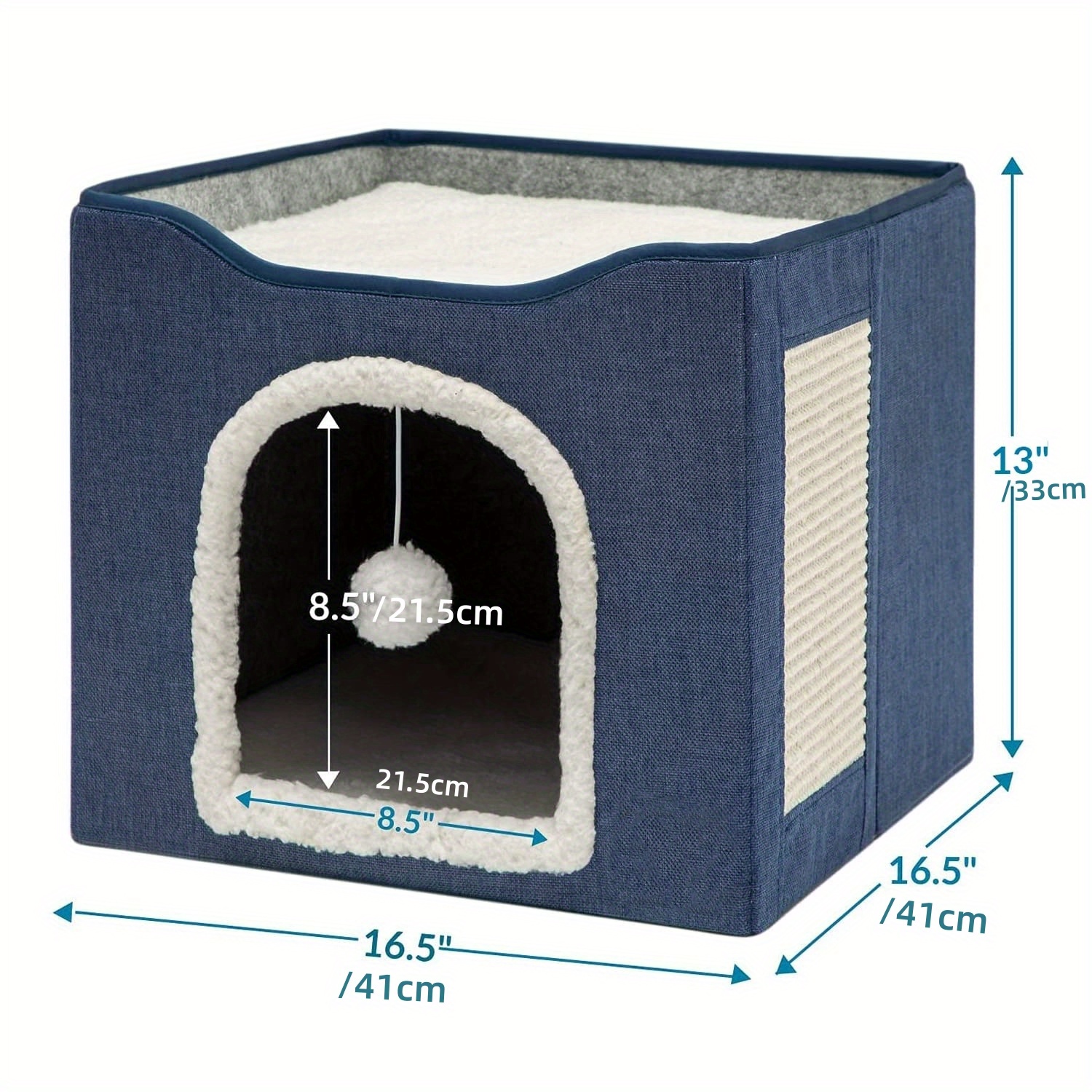 1 Cat Cube Bed Cat Bed Indoor Cats House Cube Covered Cat Temu Australia