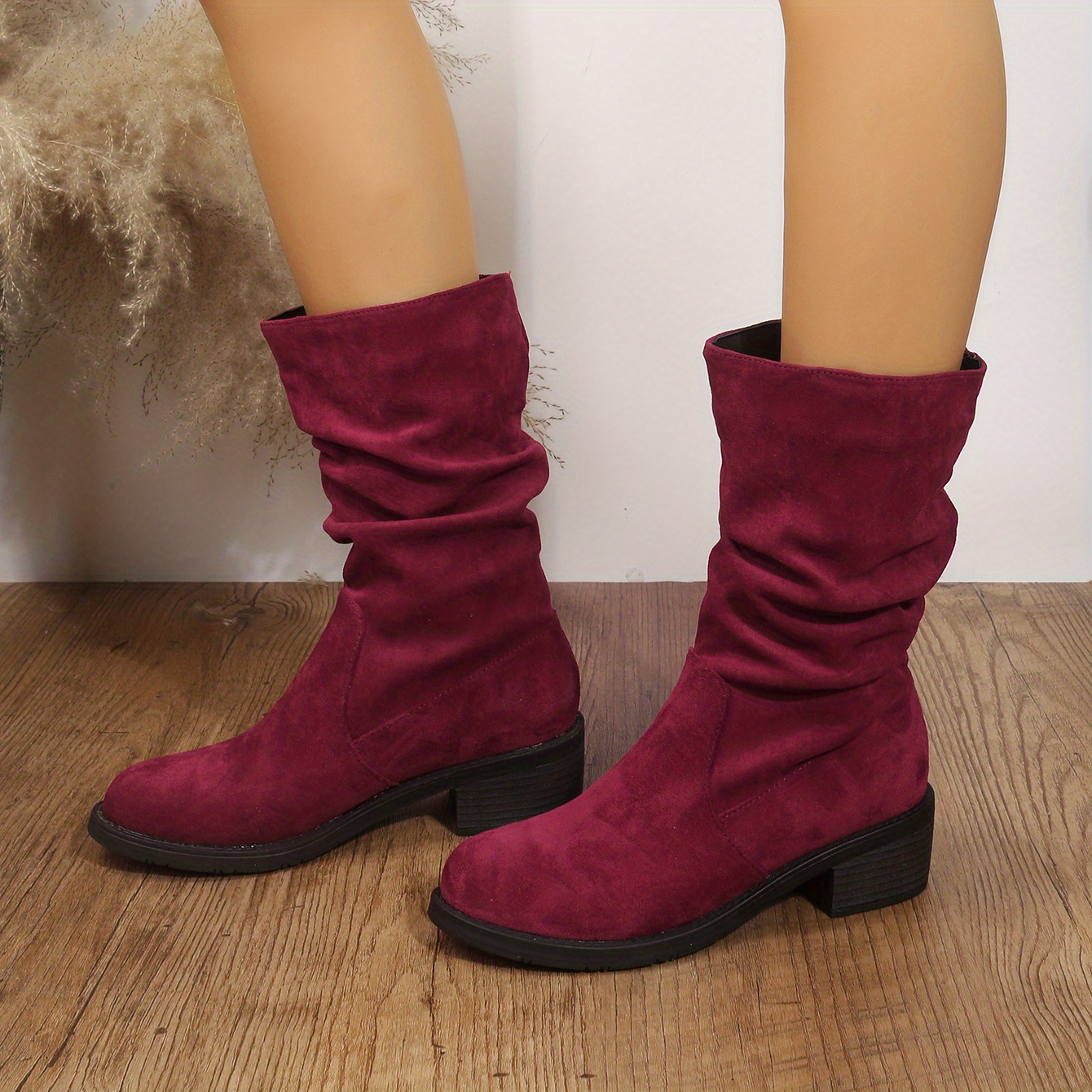 Womens burgundy outlet boots uk