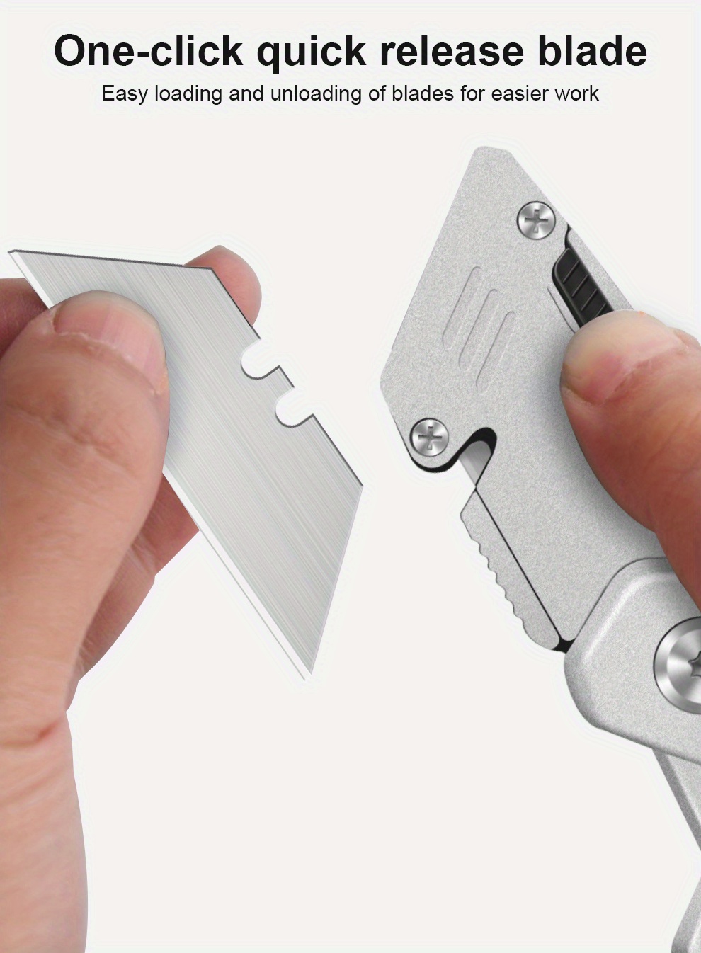 Folding Utility Knife Box Cutter Sk 5 Blades Zinc Alloy Temu