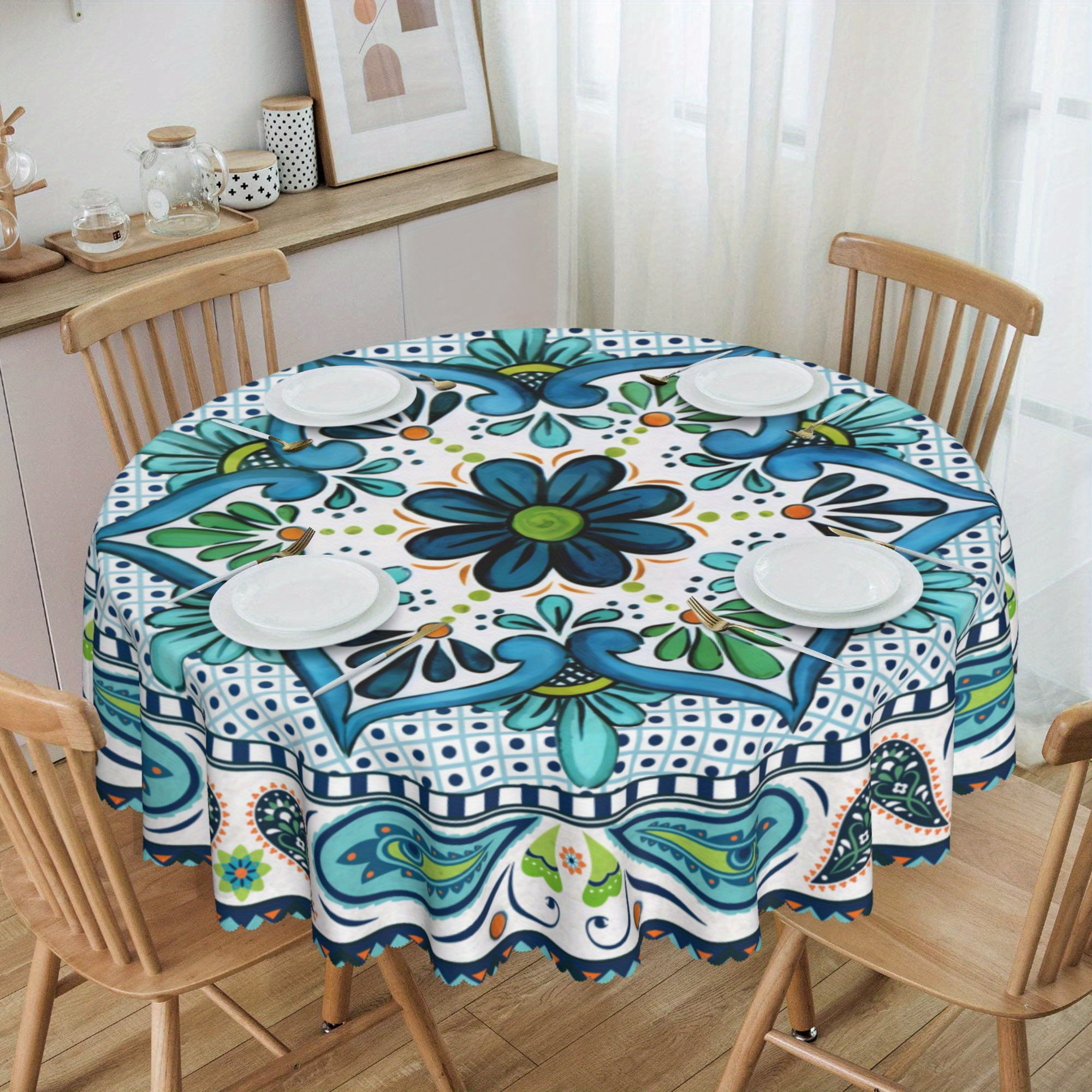 Round deals kitchen tablecloth