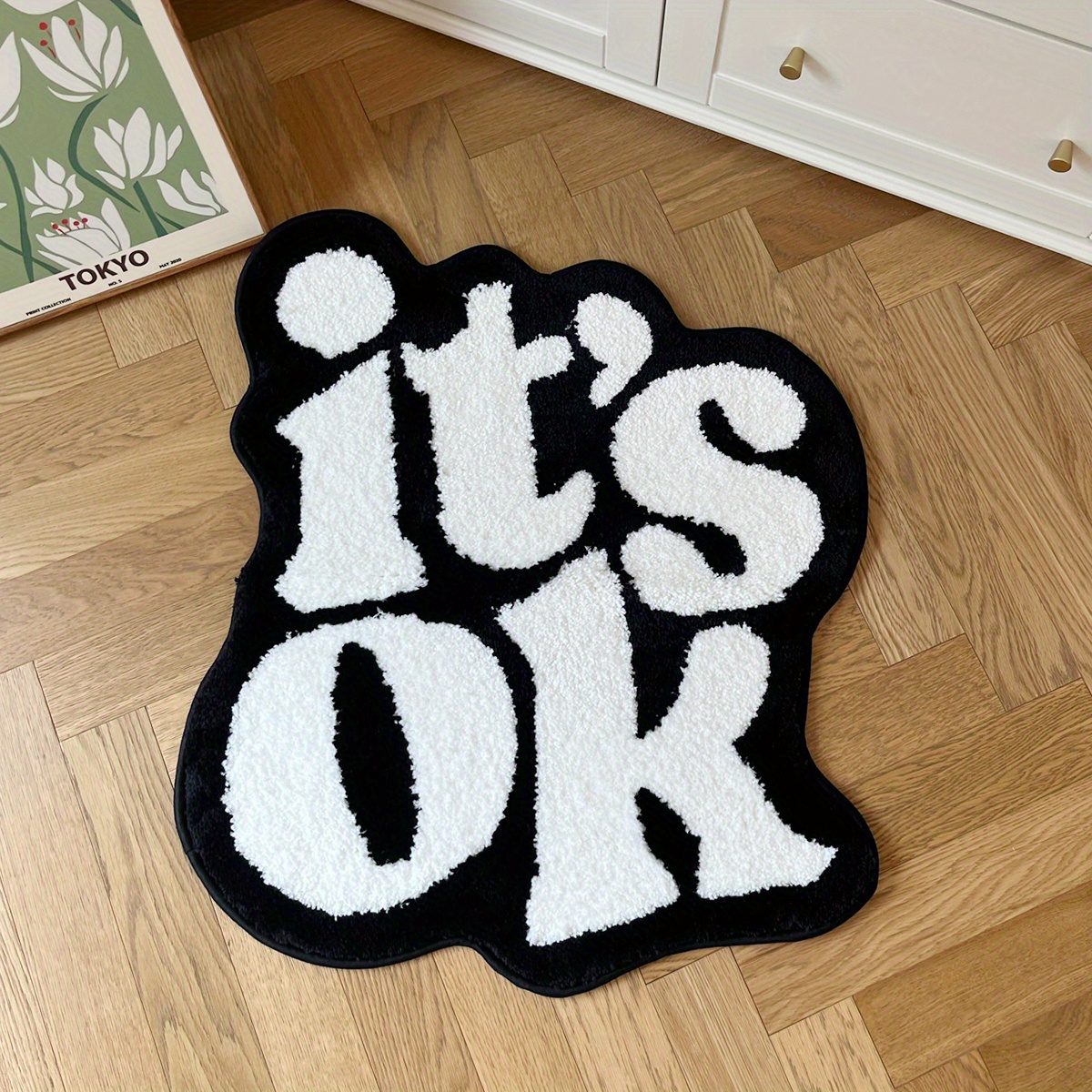Image of 1pc, Soft And Absorbent Shaggy Area Rug - Living Room And Bedroom Decor - Machine Washable And Anti-slip - Ideal Housewarming Gift