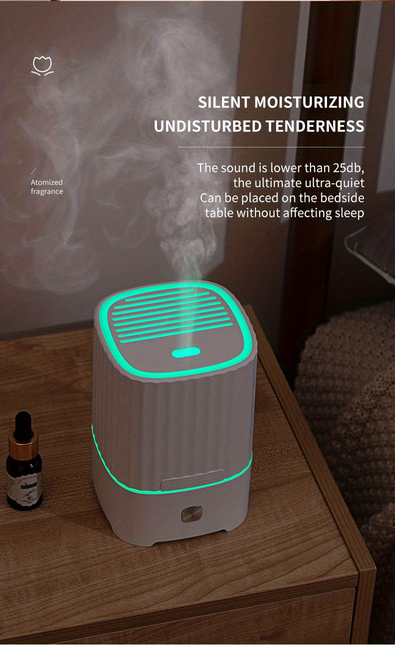1pc 7 color led ultrasonic aromatherapy diffuser aroma essential oil diffuser air aromatherapy machine usb personal desktop noiseless cool mist humidifier with auto off protection for home bedroom or dormitory details 6