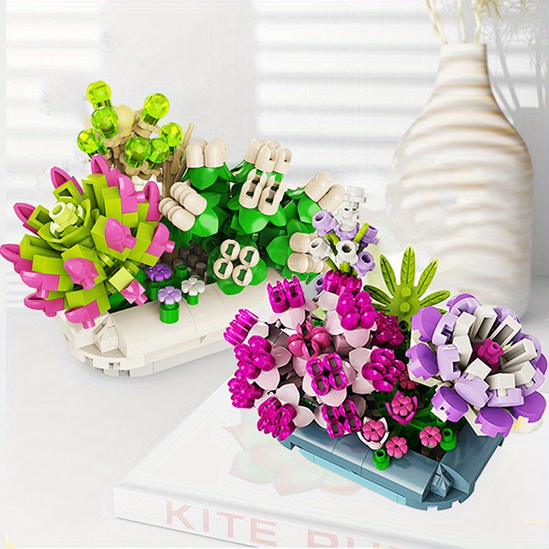 Building Block Flower Lavender Orchid Plant Potted Flower Bouquet Diy  Assembled Building Block Home Decoration Flower Arrangement Childrens Toy  Festival Gift - Toys & Games - Temu United Kingdom