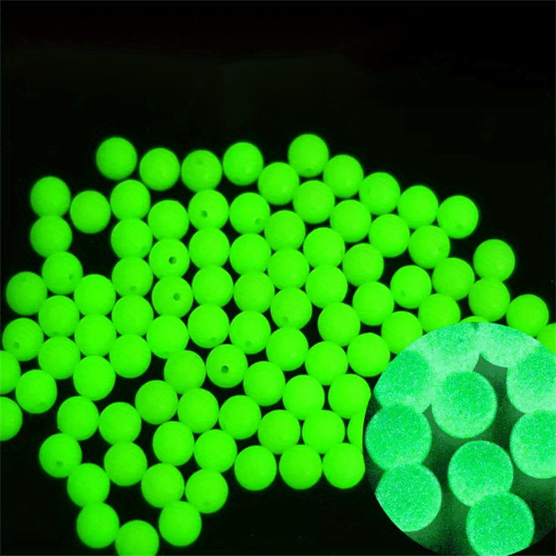 Glowing Green Fishing Beads Fluorescent Round Stopper Lures - Temu