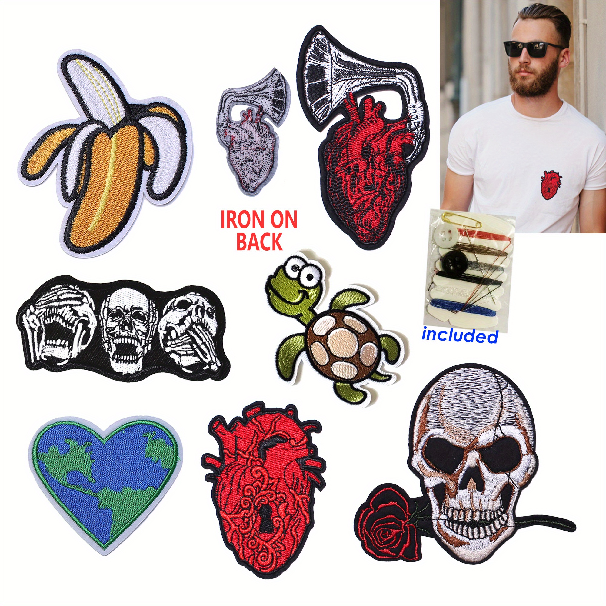 5pcs/lot Iron Patches For Jackets Iron Patches For Clothing Patch