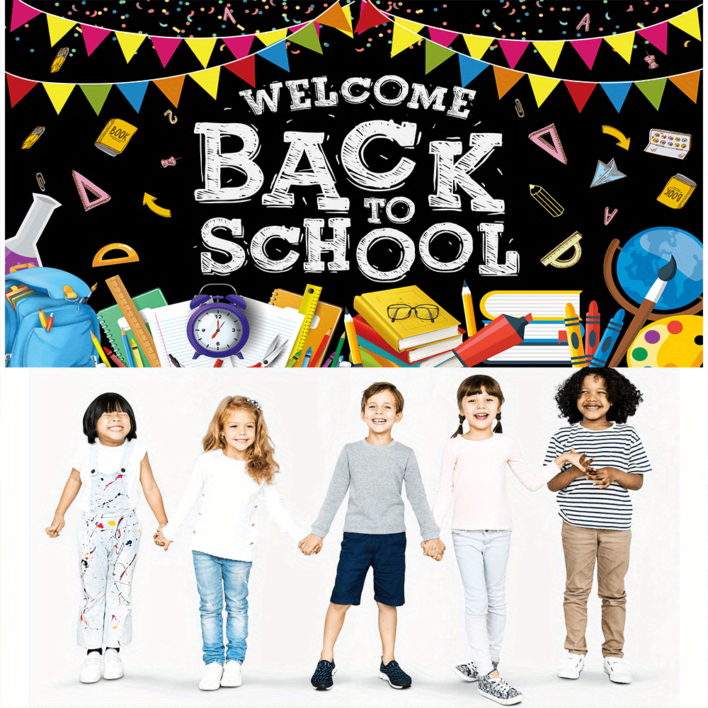 1pc Welcome Back To School Backdrop Decorations Supplies Hanging Banner  First Day Of School Photo Booth Props Homecoming Week Decoration Welcome  Back To School Banner For Teacher Student School Decor Classroom Decor