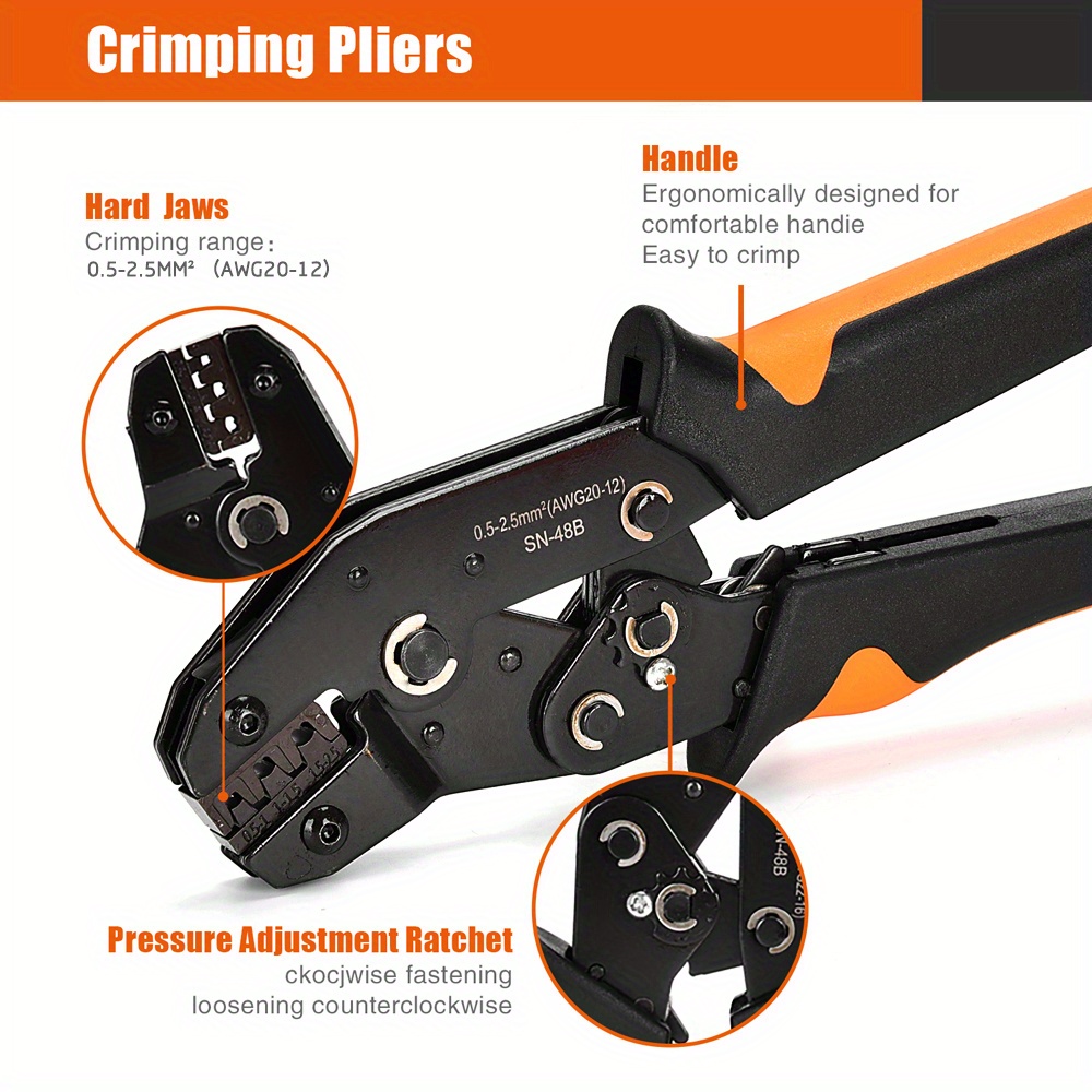 Wire Terminal Crimping Tool Kit Ratcheting Wire Crimper 1000 Temu