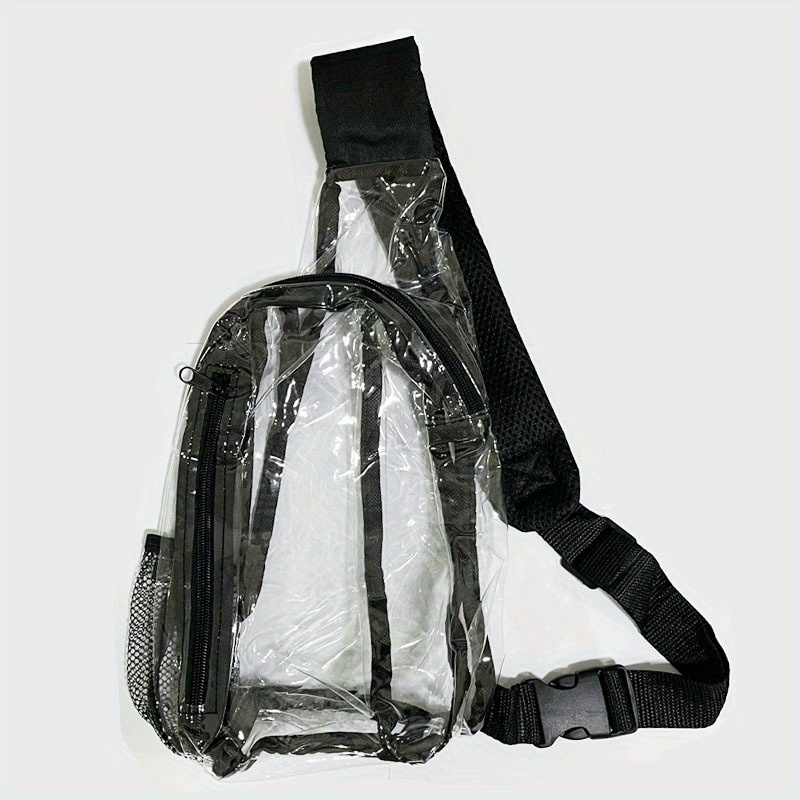 Clear Sling Bag Stadium Approved PVC Crossbody Shoulder Bag Transparent Men