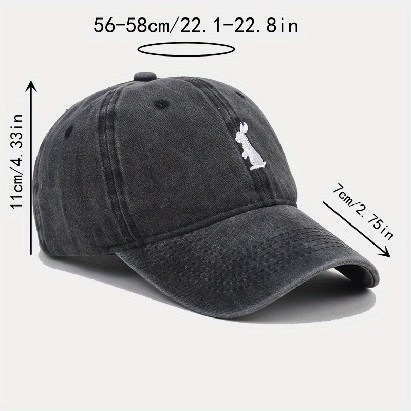 Bad Rabbit Embroidered Baseball Adjustable Solid Color Dad Hats Lightweight  Breathable Couple Sun Hats For Women & Men - Temu