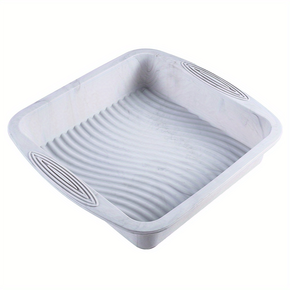 1pc, Square Silicone Cake Pan (9.65''x9.92''), Heat Resistant Baking Cake  Mold, Baking Pan, Oven Accessories, Baking Tools, Kitchen Gadgets, Kitchen A