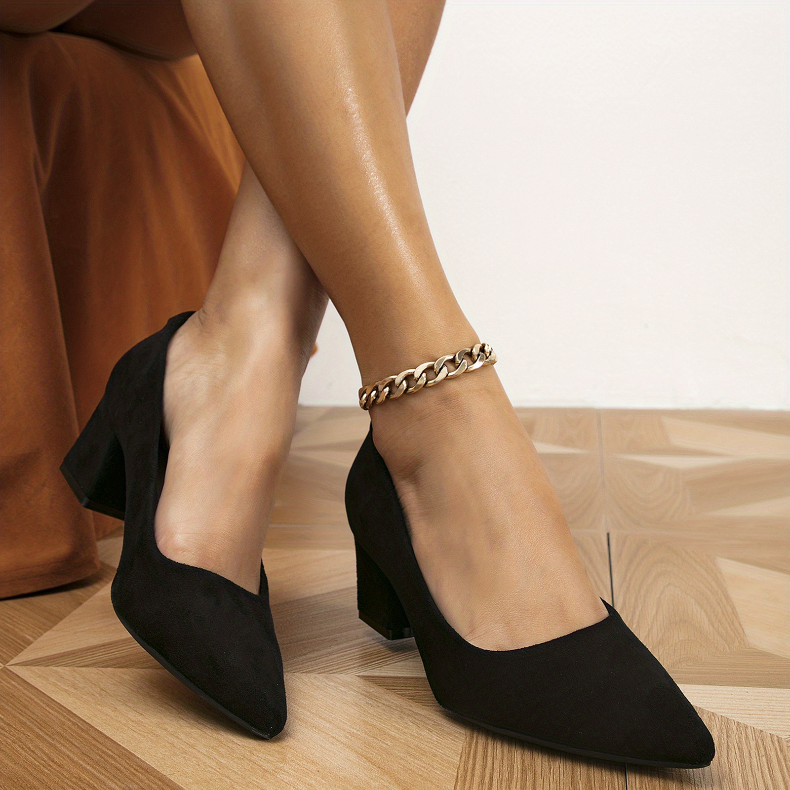 Comprar Zapatos de vestir de negocios elegantes con tacones altos y punta  redonda para mujer
