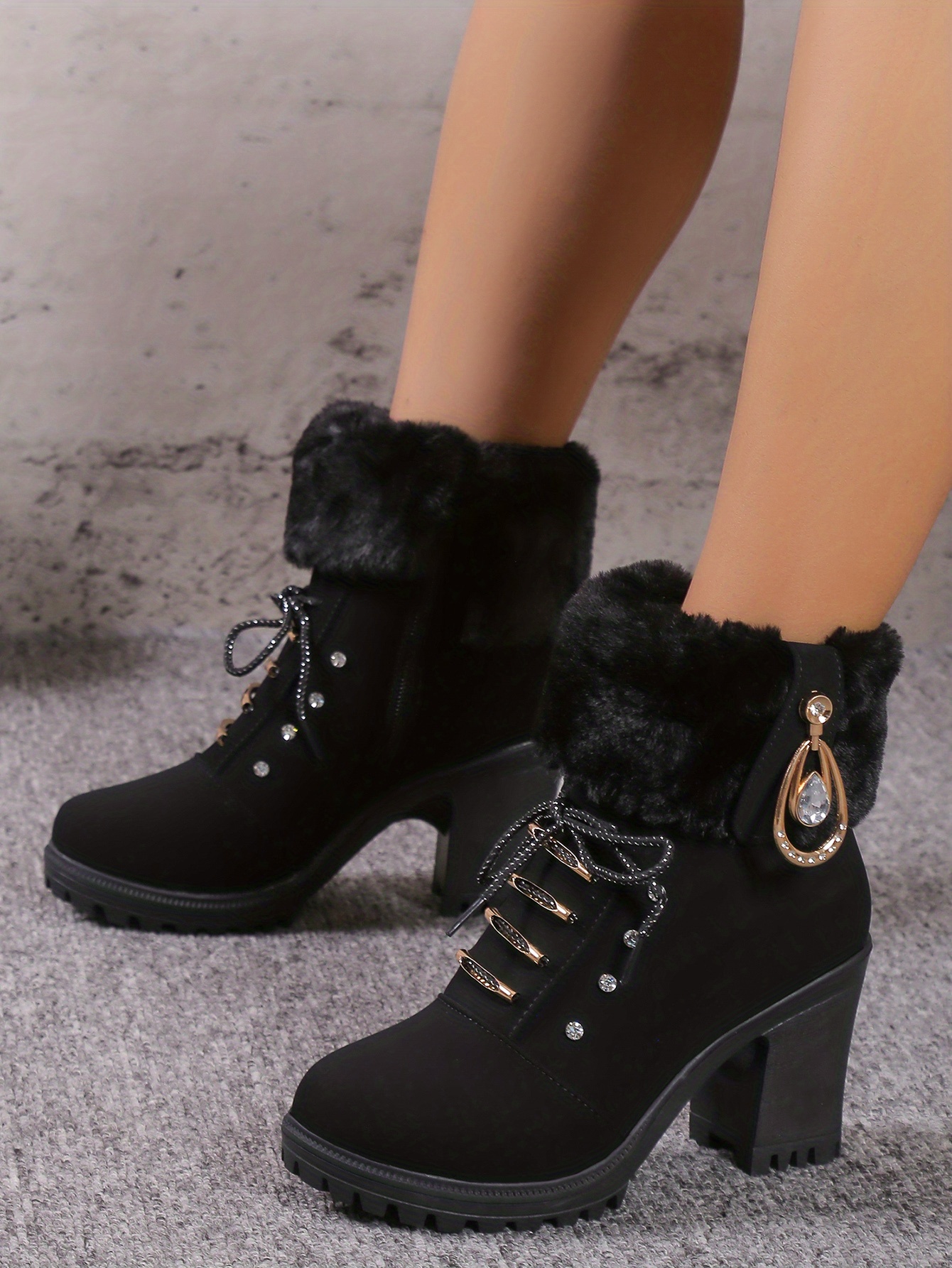 Cheap ankle boots hot sale with heels